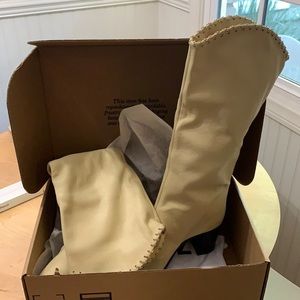 Schutz tall off white boots